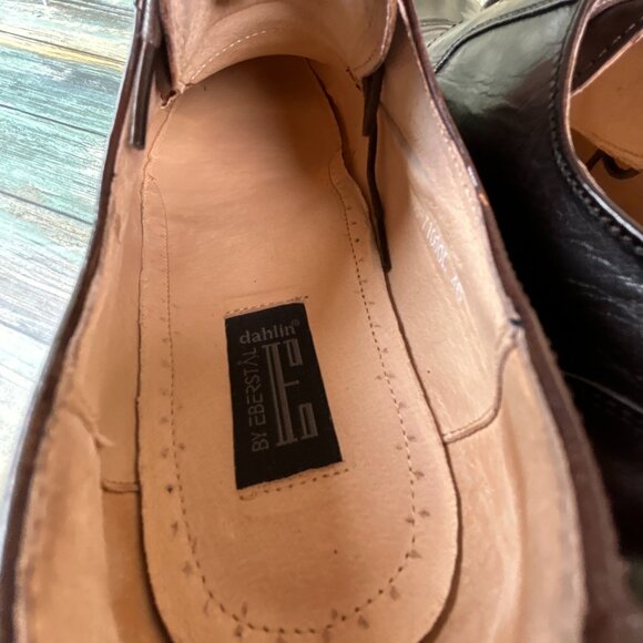 Dahlin By Eberstal Oxfords Mens Size 13 Brown Leather Plain Cap Toe Dress Shoes main image 9